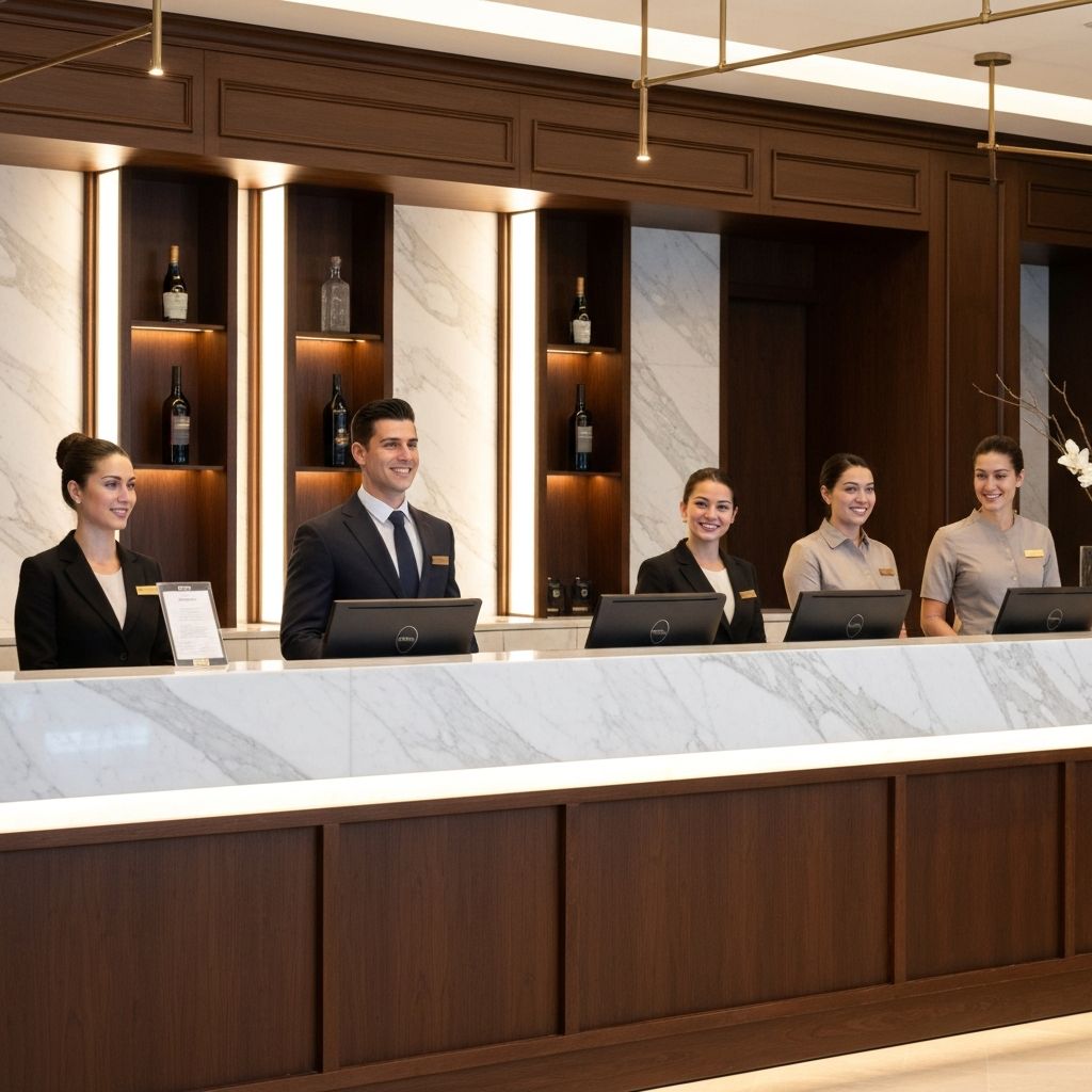 Hotel colleagues delivering attentive service