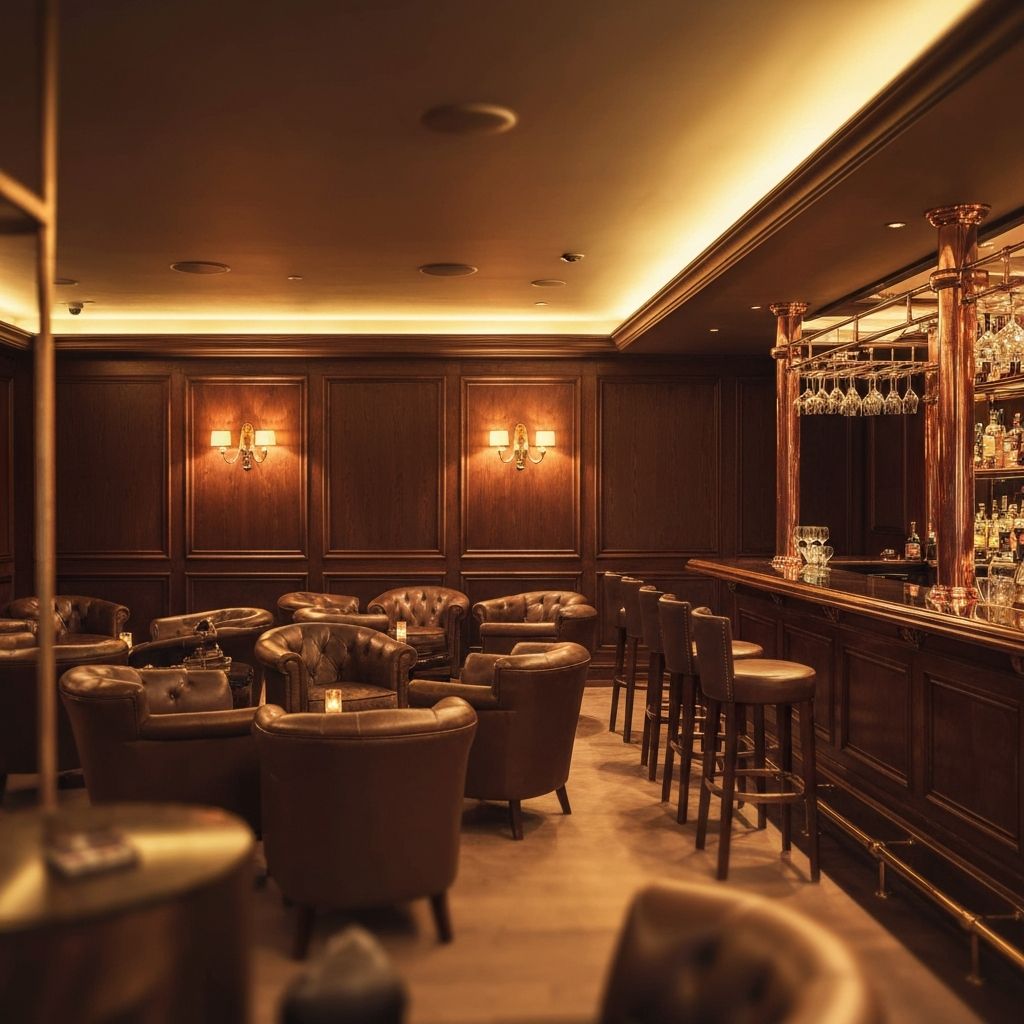 Exclusive private members club lounge